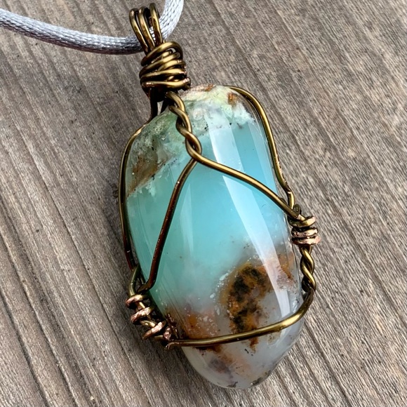 Hand Crafted Other - Chrysoprase Nugget Necklace